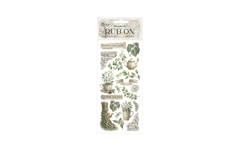 Rub-on Herbarium Silvae Tea Time Stamperia
