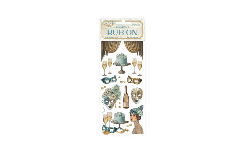 Rub-on Masquerade Maskers Stamperia