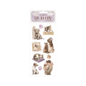 Rub-on Quiet Days Dogs and Cats Stamperia