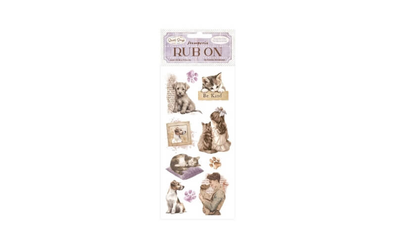 Rub-on Quiet Days Dogs and Cats Stamperia
