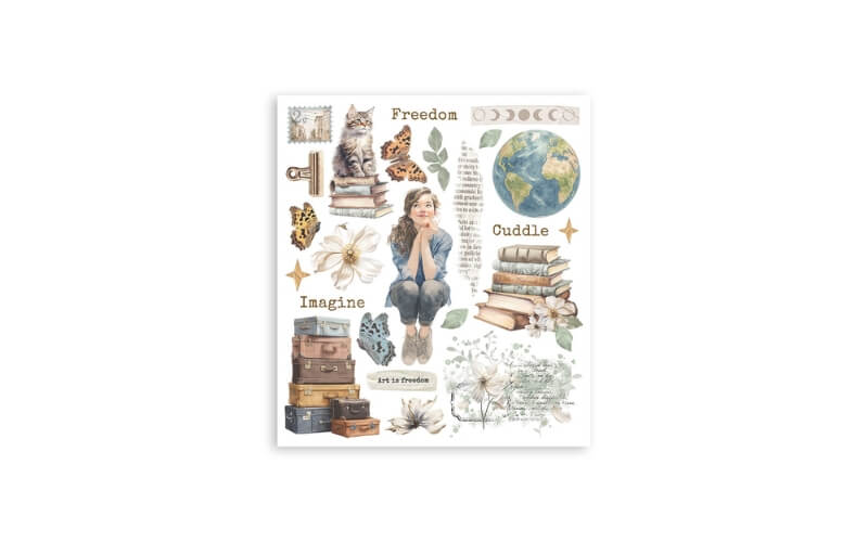 Rub-on Selection Secret Diary Stamperia
