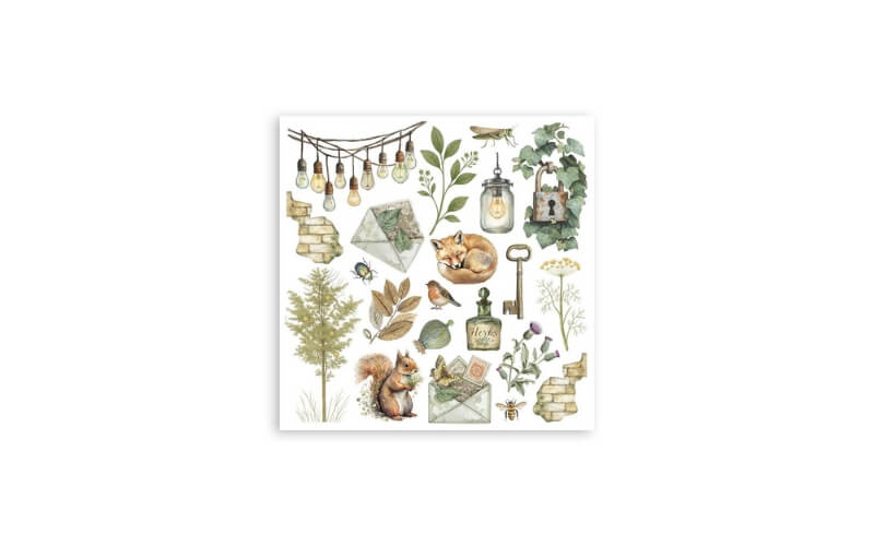 Rub-on Set Herbarium Silvae Stamperia