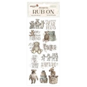 Rub-on Brocante Antiques Teddyberen Stamperia