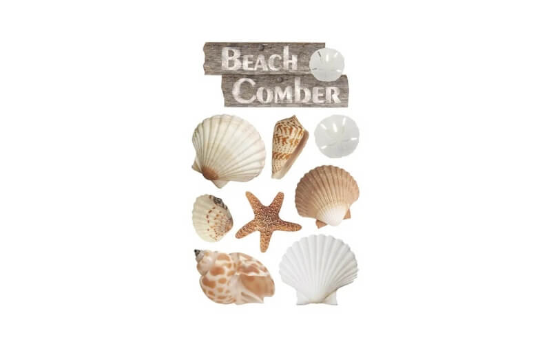 Schelpen 3D Stickers Paper House