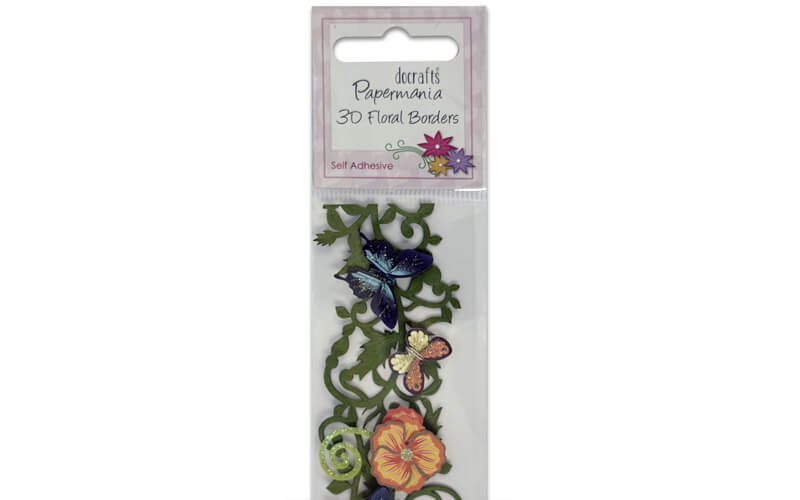 Bloemenranden-Vlinders Papermania