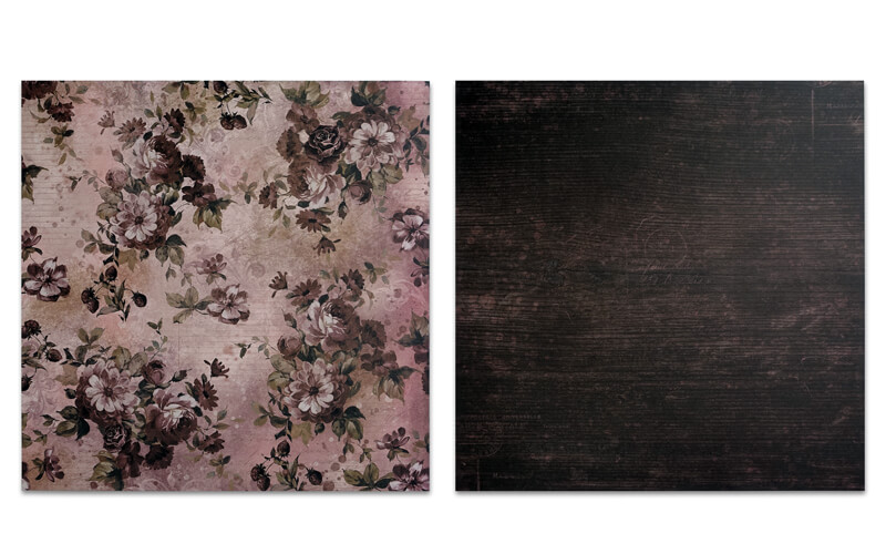 Scrapbookpapier Flowers & Wood