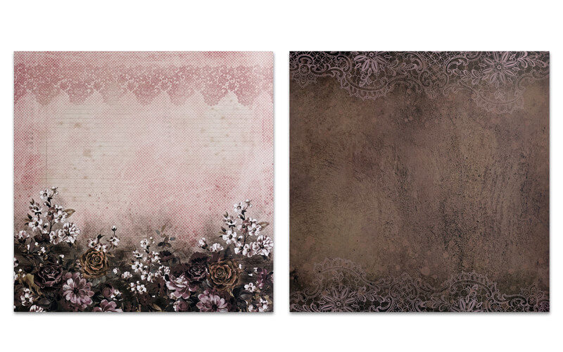 Scrapbookpapier Flowers & Wood