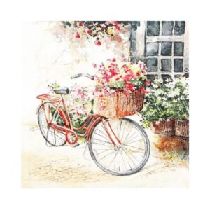 Servetten Bloemen Fiets