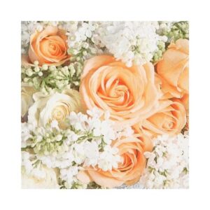 Servetten Rozen Zalm-Wit