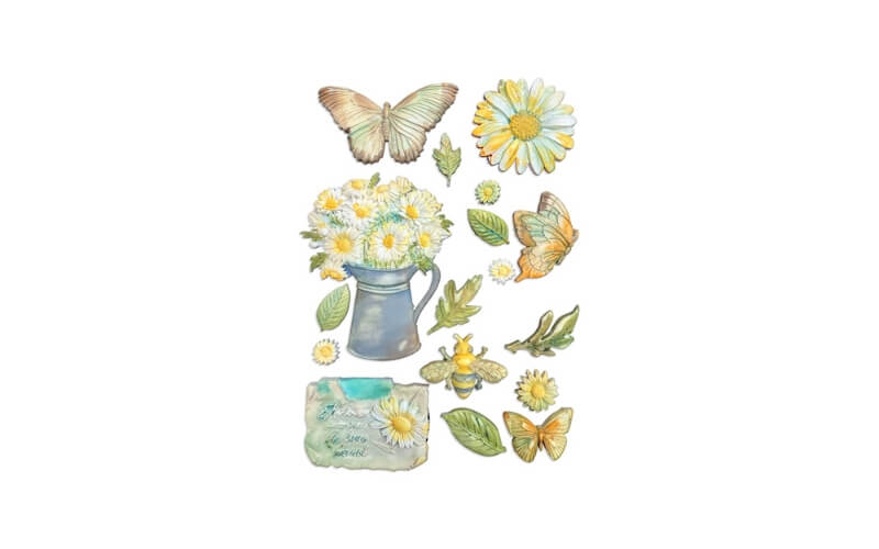 Siliconen Mal Daisy Art Daisy and Butterfly Stamperia