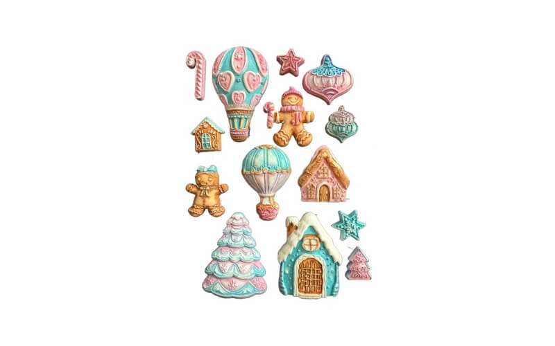 Siliconen Mal A5 Candy Christmas Gingerbreads Stamperia
