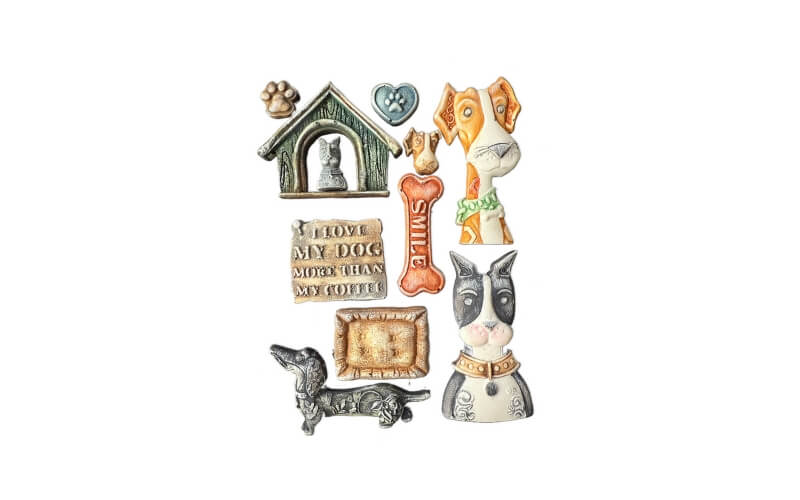 Siliconen Mal Furry Friends Honden Stamperia A5
