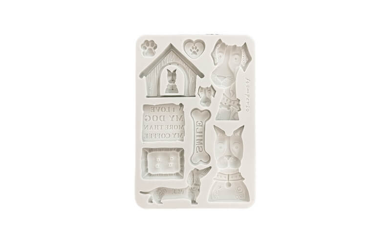 Siliconen Mal Furry Friends Honden Stamperia A5
