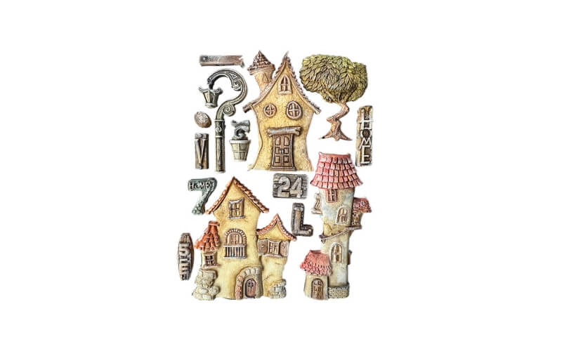 Siliconen Mal Furry Friends Huisjes Stamperia A5