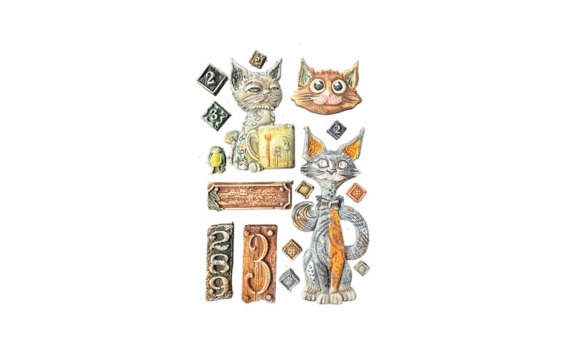 Siliconen Mal Furry Friends Katten Stamperia A5