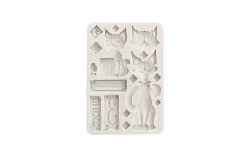 Siliconen Mal Furry Friends Katten Stamperia A5