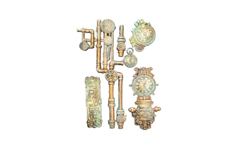 Siliconen Mal Gardens of Time Clocks and Tubes Stamperia