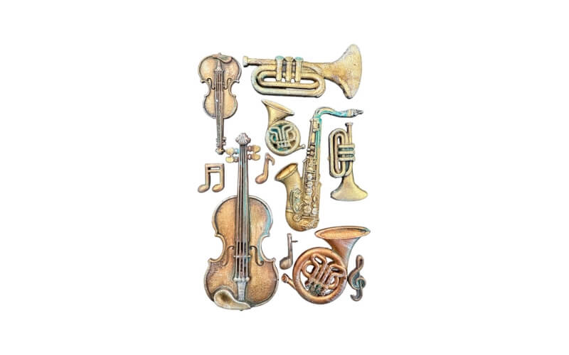 Siliconen Mal Symphony Musical Instruments Stamperia