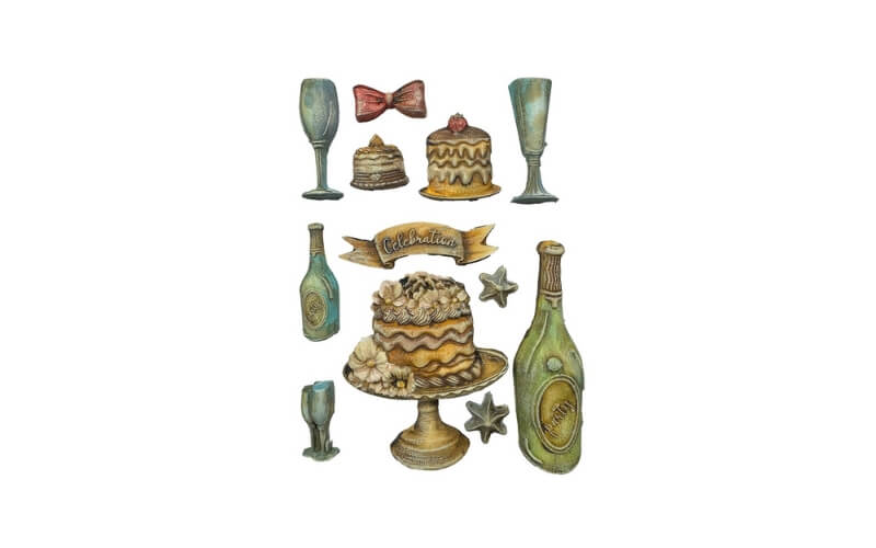 Soft Mal Masquerade Champagne & Taart Stamperia A5