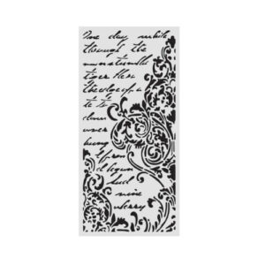 Stencil Secret Diary Frieze with Lettering 12x25 Stamperia