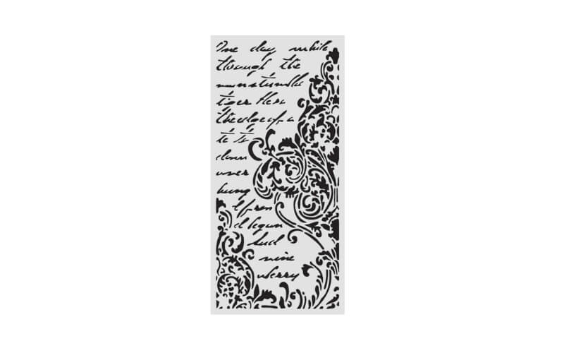 Stencil Secret Diary Frieze with Lettering 12x25 Stamperia