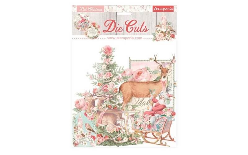 Stansen Roze Kerst Stamperia