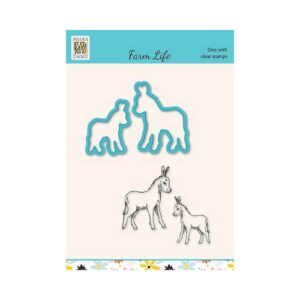Stansmal en Stempel Ezel met Veulen Nellie's Choice