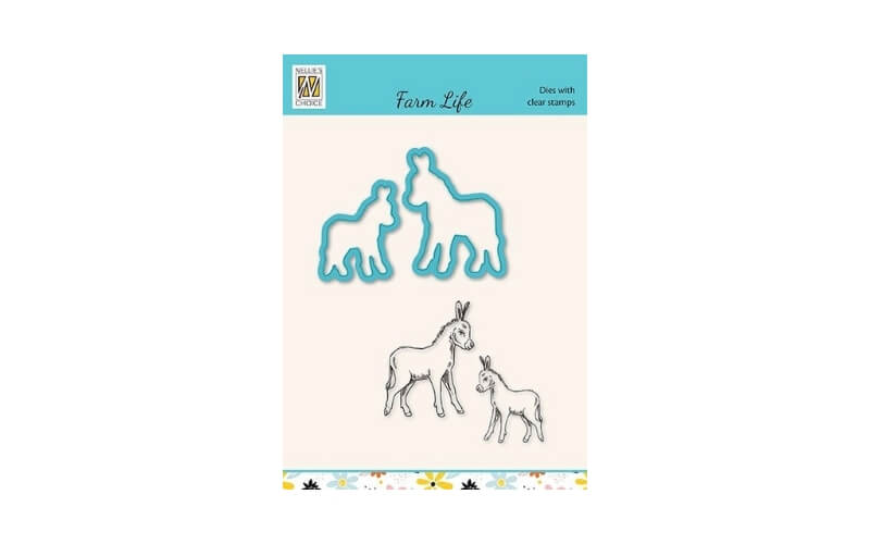 Stansmal en Stempel Ezel met Veulen Nellie's Choice