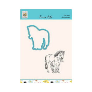 Stansmal en Stempel Paard met Veulen Nellie's Choice