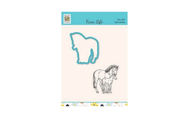 Stansmal en Stempel Paard met Veulen Nellie's Choice