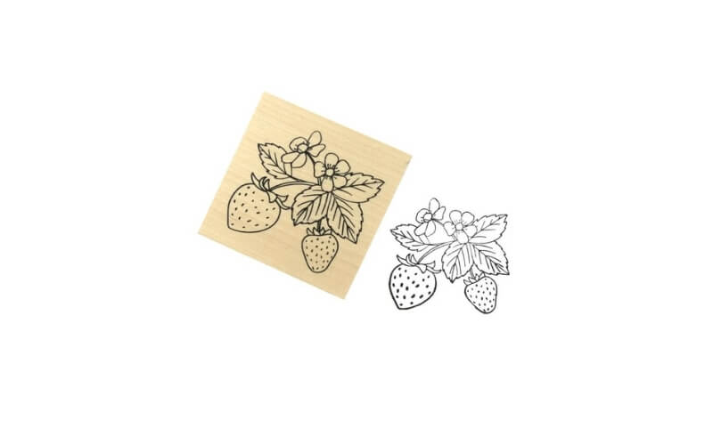 Stempel Aardbeien 5x5cm