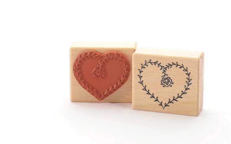 Stempel Hart met Bloem