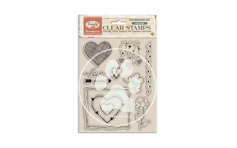 Stempels Family Hearts Stamperia