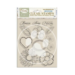 Stempels Timeless Bloemen en Harten Stamperia