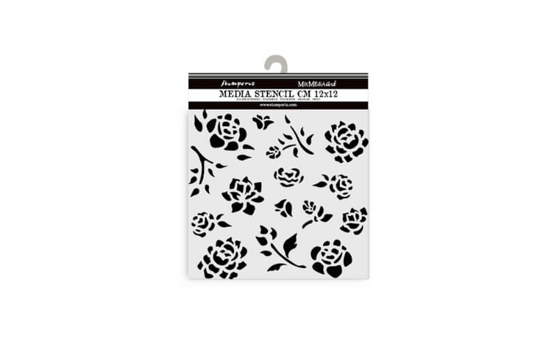 Stencil 12 x 12 Bloemknoppatroon Stamperia
