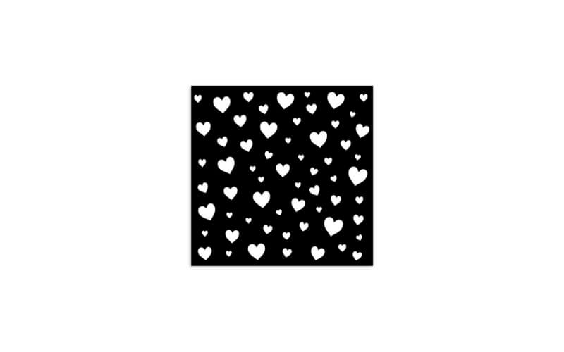 Stencil 12 x 12 Hartjes Stamperia