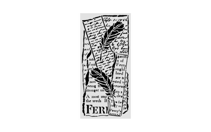 Stencil 12x25 All Around Letter and Feathers Stamperia