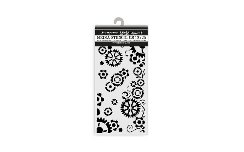 Stencil 12x25 Tandwielen Stamperia
