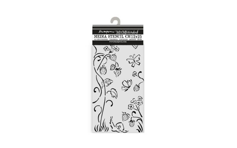 Stencil 12x25 Hidden Grove Aardbeien Stamperia