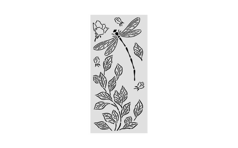 Stencil 12x25 Wonderland Dragonfly Stamperia