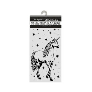 Stencil 12x25 Wonderland Unicorn Stamperia