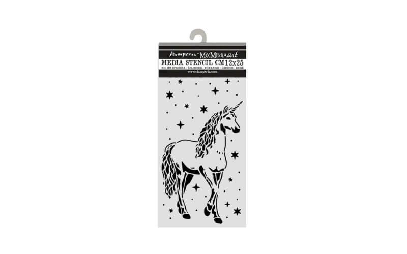 Stencil 12x25 Wonderland Unicorn Stamperia