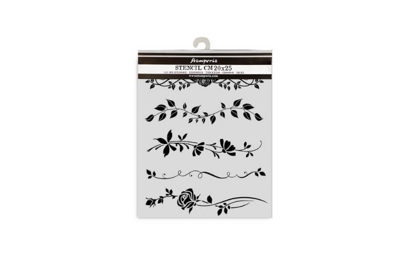 Stencil 20x25 Bordure Rose Stamperia