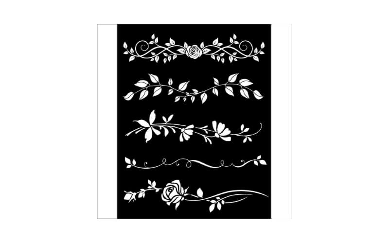 Stencil 20x25 Bordure Rose Stamperia