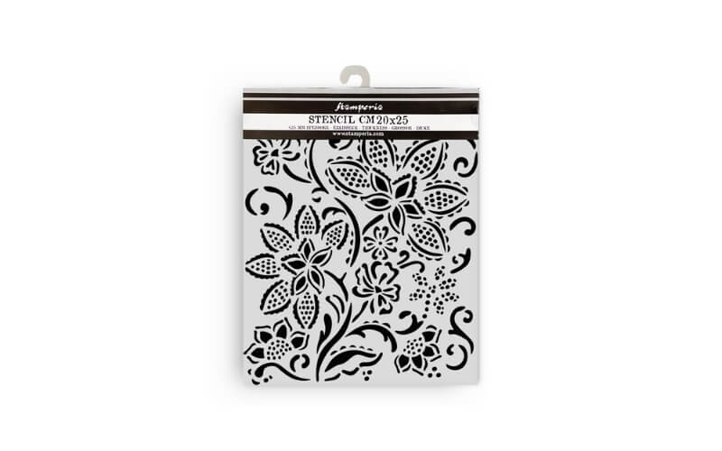 Stencil 20x25 Timeless Batik Bloemen Stamperia