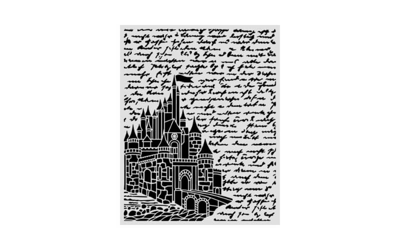 Stencil 20x25 Wonderland Castle Stamperia