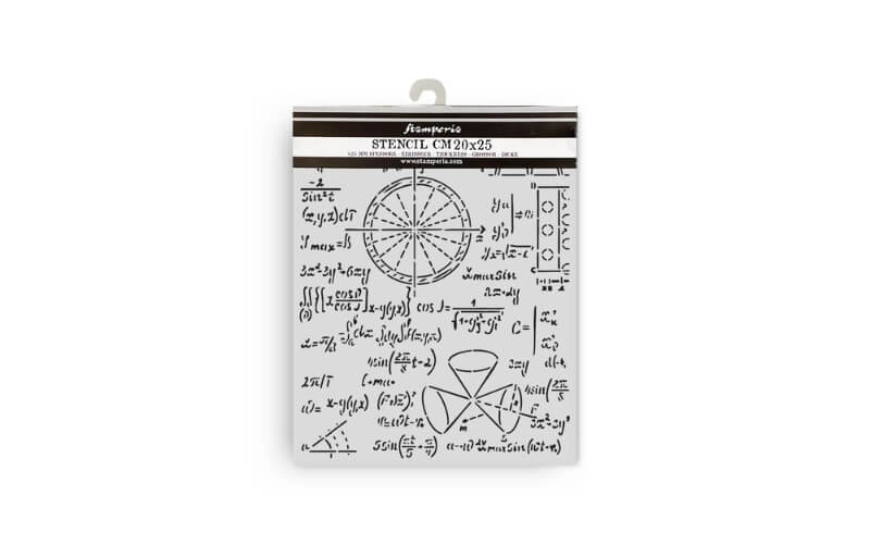 Stencil A New Beginning Formulas 20x25 Stamperia