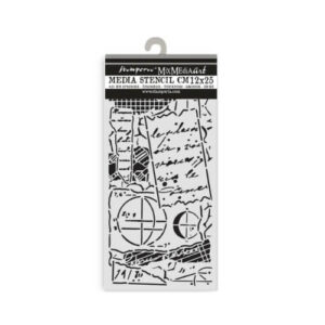 Stencil A New Beginning Notes 12x25 Stamperia
