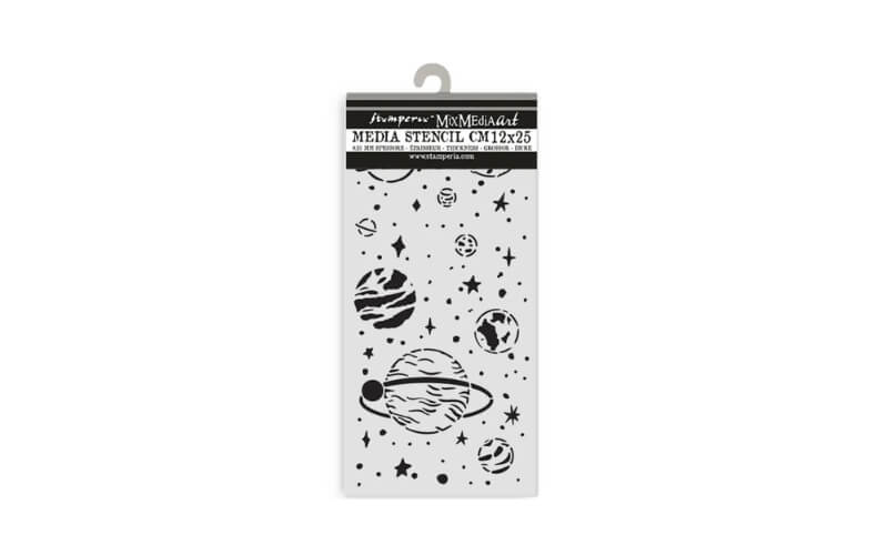 Stencil A New Beginning Planetary 12x25 Stamperia