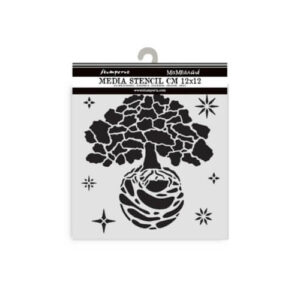 Stencil A New Beginning The world Tree 12x12 Stamperia